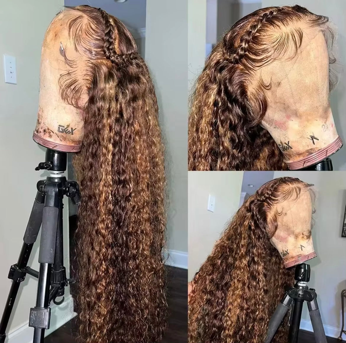 13x4 Piano Highlight Ombre Water Wave Wig