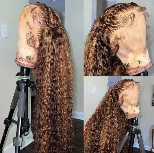 13x4 Piano Highlight Ombre Water Wave Wig